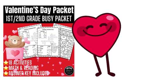 1st & 2nd Grade Valentine Early Finisher, Morning Work, Busy Packet ...