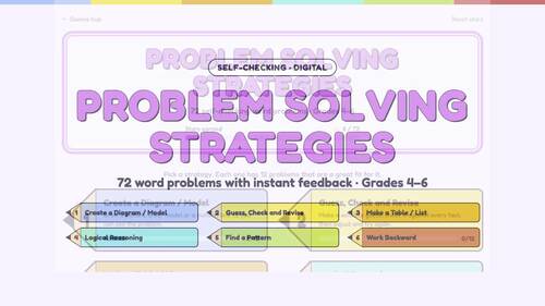 Problem Solving Strategies, Word Problems, Self-Checking, Digital ...