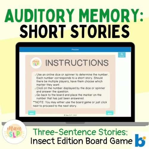 auditory-memory-short-stories-three-sentence-stories-insect-edition