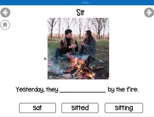 Irregular Past Tense Verbs Photos Boom Cards Speech Therapy Grammar ...