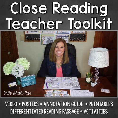 Close Reading Toolkit - Video, Posters, Differentiated Passage, More