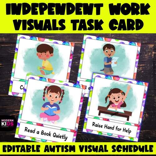 Independent Work Visuals - Schedule Cards for Autism Classrooms | TPT