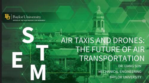 Preview of Air Taxis and Drones: Dr. Liang Sun's robotics research