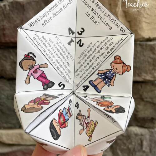 Holiday Finger Puzzles Bundle of 5 Origami Bible Crafts for Kids with Verses