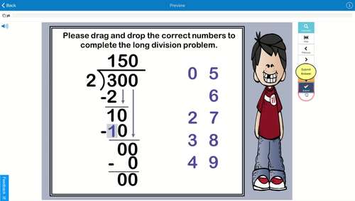 3 Digit by 1 Digit Long Division Boom Cards- Self Correcting and ...