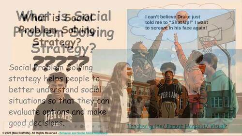 Social Problem Solving Strategy; Google Slides, IEP, SEL, Social Skills