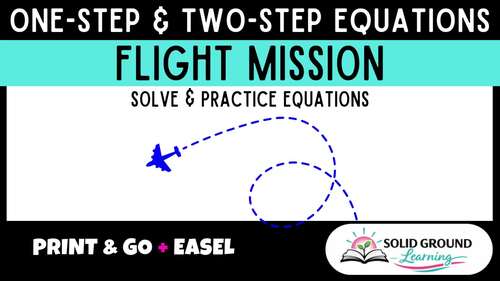 One-Step & Two-Step Equations Activity | Around the Room Math | Print + Easel