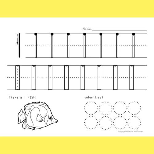 Handwriting Without Tears® style NUMBERS Practice Number Writing Practice