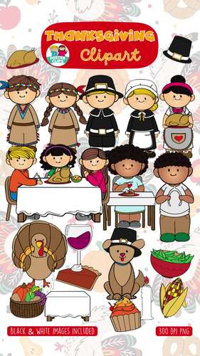 Thanksgiving Clip Art by Mister Clips | TPT