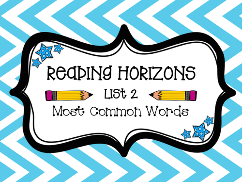 Preview of Reading Horizons: Most Common Words - List 2 Interactive SlideShow Presentation