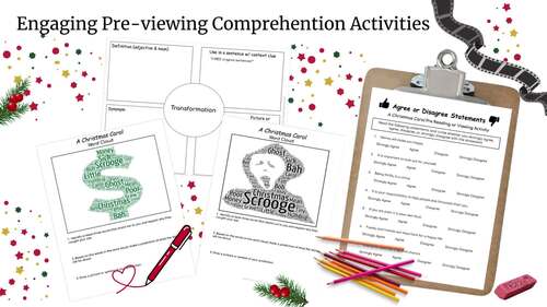 A Christmas Carol by Charles Dickens Movie Activities for Any Movie Version