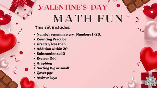 Valentine's Day Math Worksheets