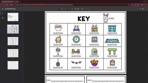 Easter Digital Math Task Cards | Graphing and Data | First Grade