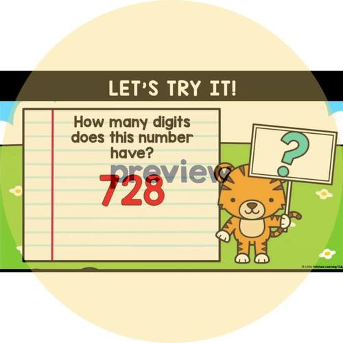 Place Value Worksheet and PowerPoint Lesson First to Second Grade Math