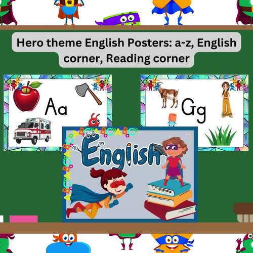 Hero theme English posters by Gizelle Geyer | TPT