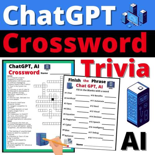 ChatGPT Artificial Intelligence Vocabulary Terms Crossword Trivia