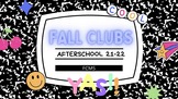 Fall Clubs Canva Presentation
