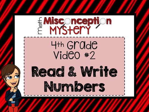 Preview of FREEBIE | 4th Grade Math Mystery |  #2: Read & Write Numbers | DISTANCE LEARNING