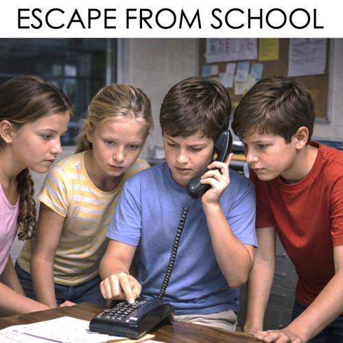 Preview of Movie Trailer Intro Hook Escape From School End of the Year Escape Room Activity