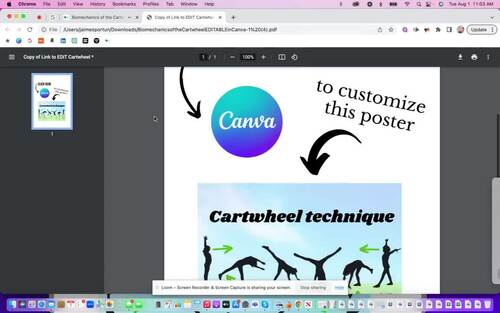 Biomechanics of the Cartwheel - EDITABLE in Canva by That'll Teach Em