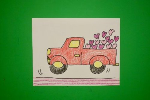Preview of Let's Draw a Valentine Truck!