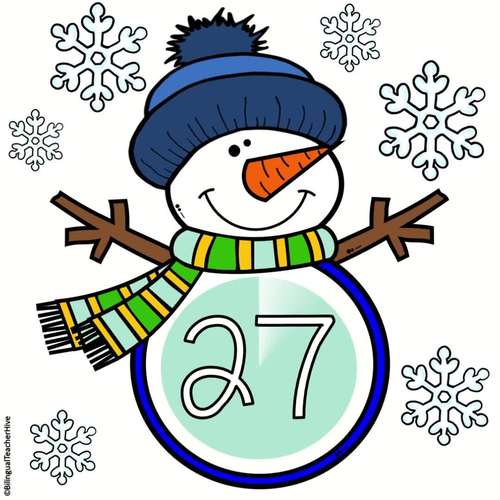 Winter Classroom Countdown Timers by Bilingual Teacher Hive TPT