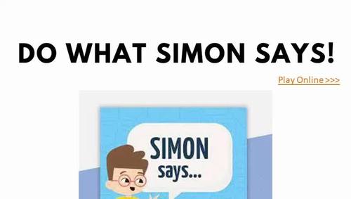 Simon Says Ideas: How to Play Simon Says - ALL ESL