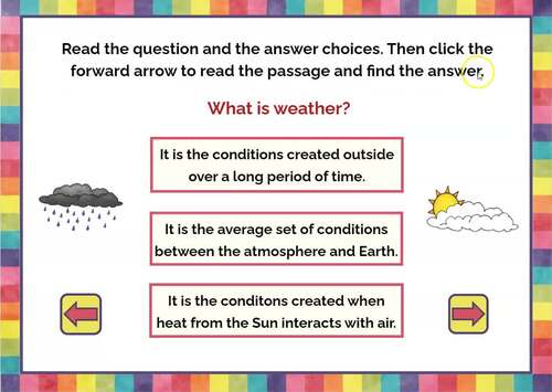 Weather Scavenger Hunt BOOM Cards by CarolJ Creations | TPT
