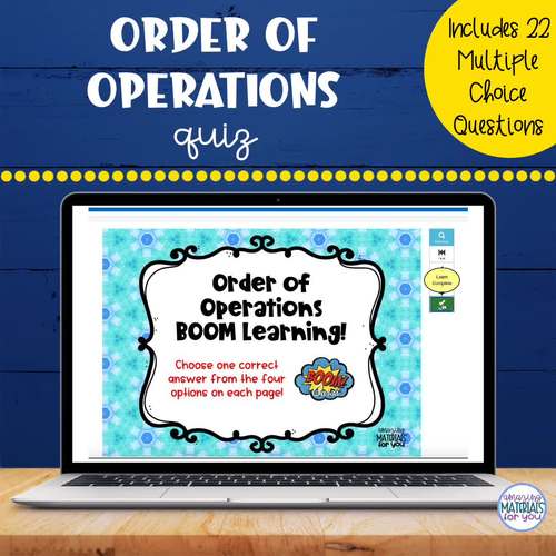 Order of Operations Boom Learning℠ Quiz | TPT