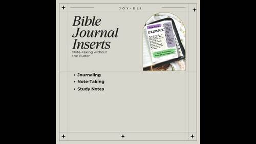 Bible Journaling Inserts by Joy-Eli | TPT