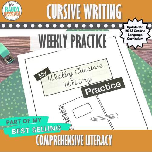 Cursive Handwriting Worksheet, Sentences for Teachers, Perfect for grades  1st, 2nd, 3rd, 4th, 5th, 6th, K, Pre K, English Language Arts Classroom  Resources