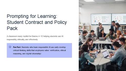 Prompting for Learning Student Contract and : Classroom Resource ...