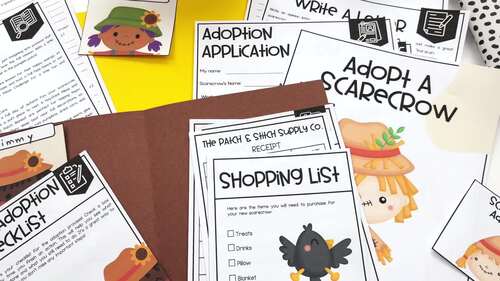 Adopt a Scarecrow, Project Based Learning, Fall Themed PBL Activity
