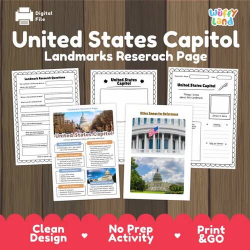 United States Capitol Famous Landmark Cultural Research Pages and ...