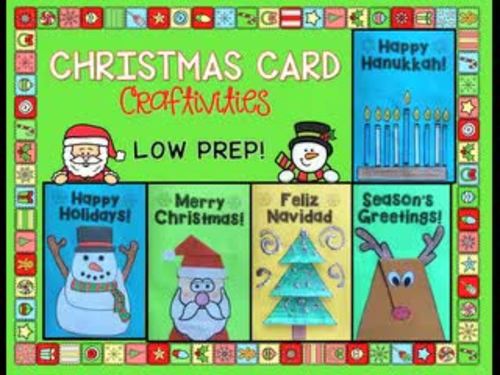 Christmas Holiday Hanukkah Card Craftivity By Monkey Bars Tpt