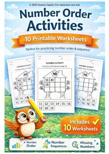 Numbers Writing Worksheets | Number Formation Practice | 10 Pages