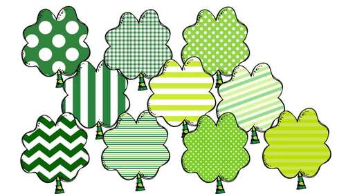 Shamrock clip art digi stamp SINGLE IMAGE by Melonheadz Clipart | TPT