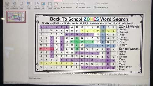 Back To School Zones Interactive Word Search Distance Learning