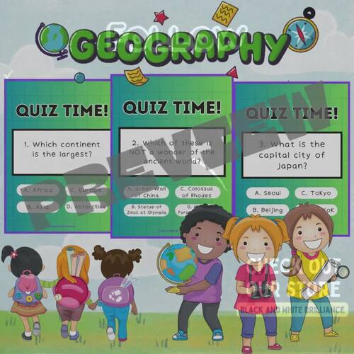 Geography Explorer Countries, Capitals, and Landmarks Quiz | TPT