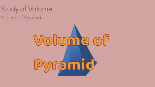 Preview of Montessori Study of Volume: Pyramid Presentation