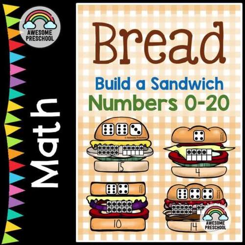 Bread Study - Math Number Match Sandwich Activity - Preschool, Early Years