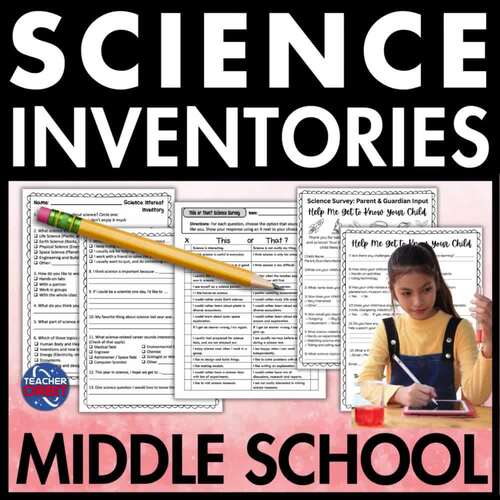 Middle School Science Interest Inventory Attitude Parent Survey BTS ...