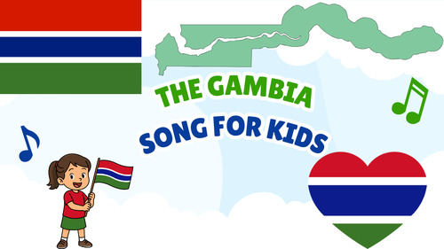 Preview of The Gambia Song for Kids | Geography Video, MP3 & Lyrics PDF