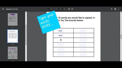 EDITABLE Popcorn reading game AUTOFILL sight words high frequency heart ...