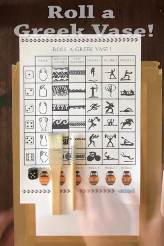 Roll and Draw! - Ancient Greek Vases - with video for distance learning!