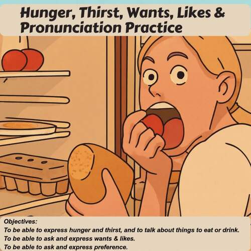 ESL Food & Drink Lesson: Hungry or Thirsty? Wants, Likes & Preferences