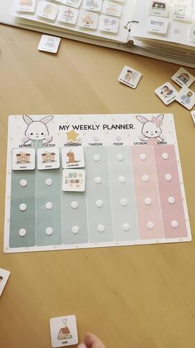 Weekly Routine Chart for Kids Editable Visual Schedule Daily Responsibilities