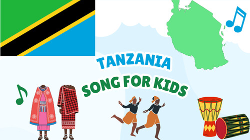Preview of Tanzania Song for Kids | Country Study Video, MP3 & Lyrics PDF