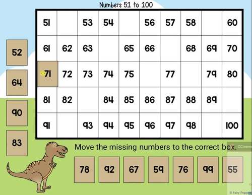 Between Number Worksheet 51 To 100