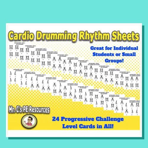 Cardio Drumming Rhythm Sheets Set) by Mr C's PE Resources